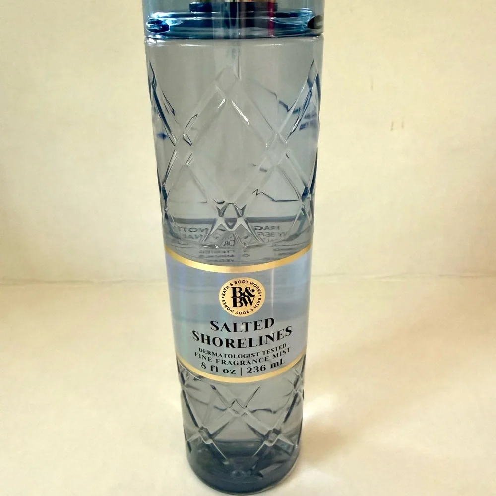 NEW B&BW Salted Shorelines Fragrance Mist + Cinched Tote Bag NWT BBW 2 Piece Set